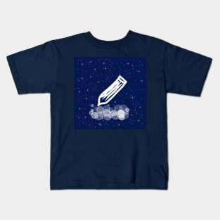 Pencil, writer, artist, draw, write, technology, light, universe, cosmos, galaxy, shine, concept Kids T-Shirt